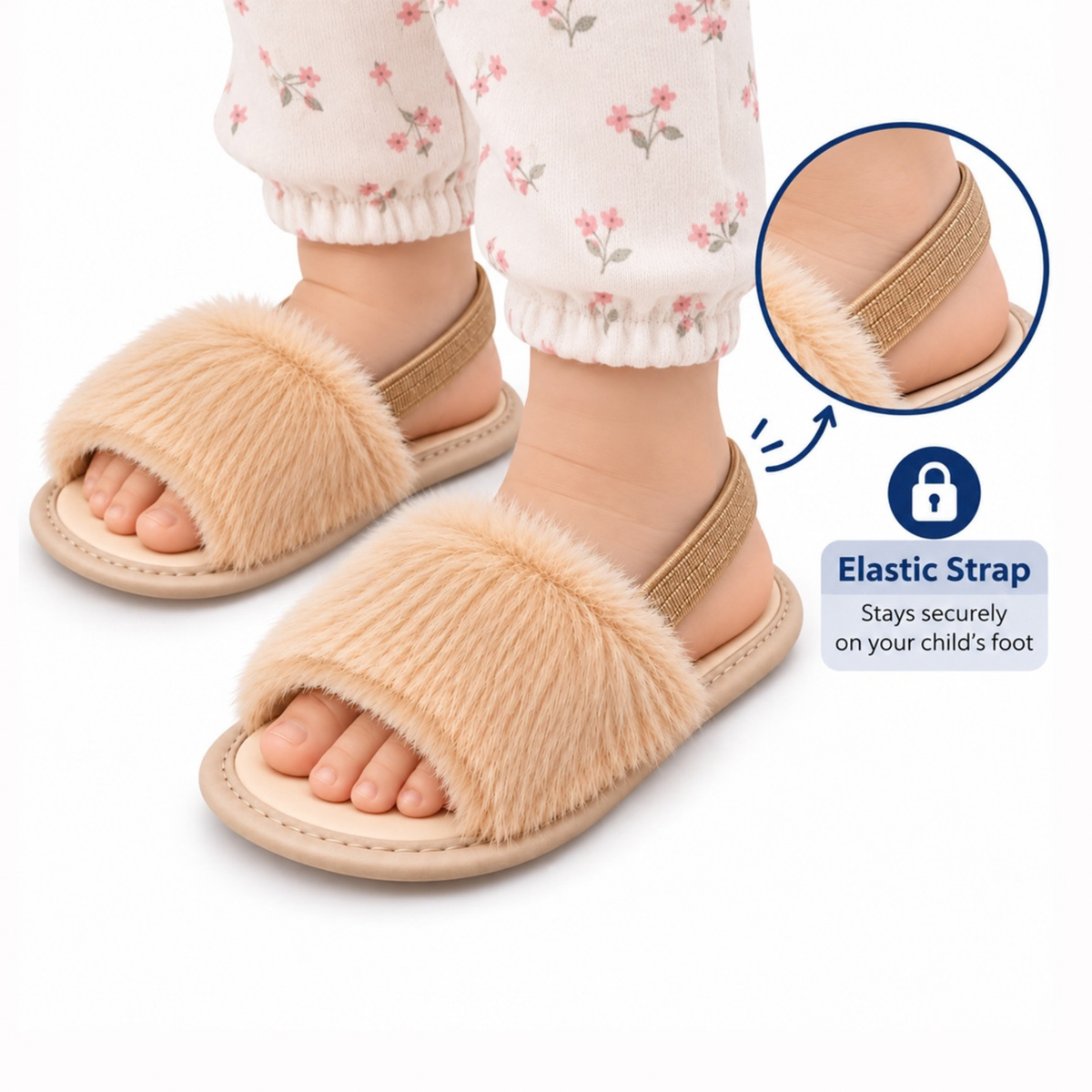 Robins Puff Baby Fur Sandals – Soft & Cozy Open-Toe Sandals