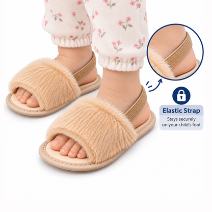 Robins Puff Baby Fur Sandals – Soft & Cozy Open-Toe Sandals