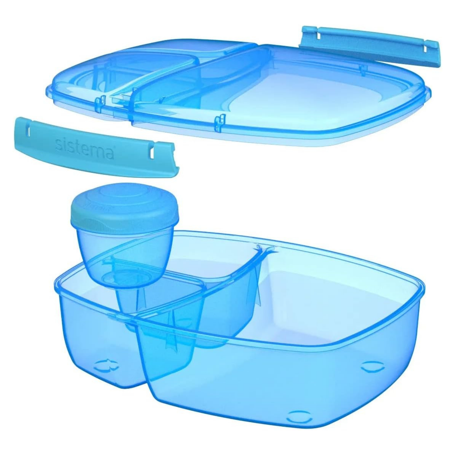 Sistema To Go Triple Split Lunch Box with Yogurt Pot 2L – 3 Colors