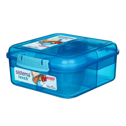 Sistema Bento Cube Lunch Box 1.25L with Yogurt Pot – 3 Colors