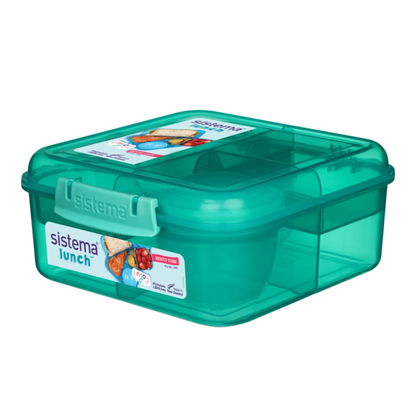 Sistema Bento Cube Lunch Box 1.25L with Yogurt Pot – 3 Colors