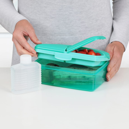 Sistema Slimline Quaddie Lunch Box 1.5L with Drink Bottle – 3 Colors