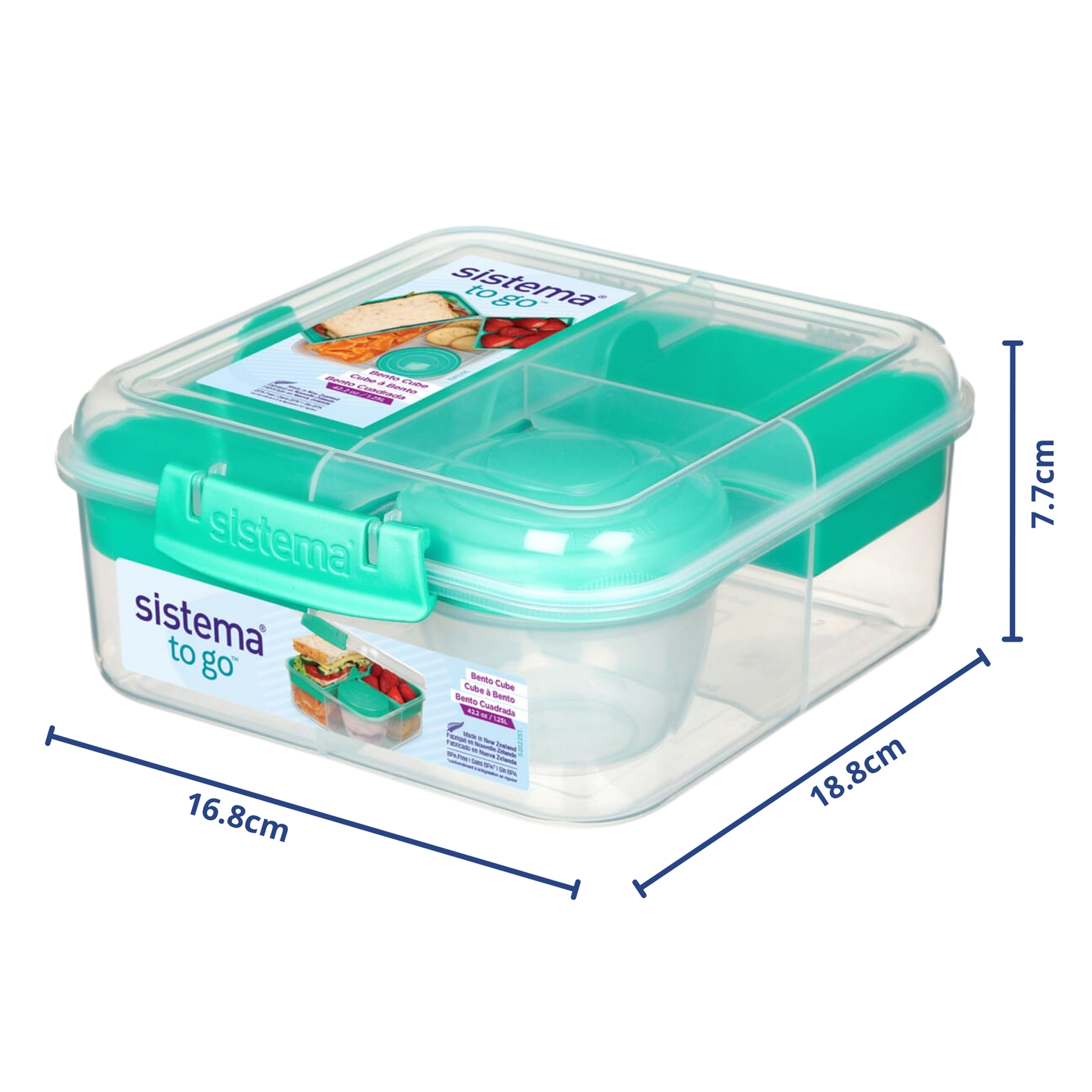 Sistema TO GO Bento Cube Lunch Box 1.25L – Mint
