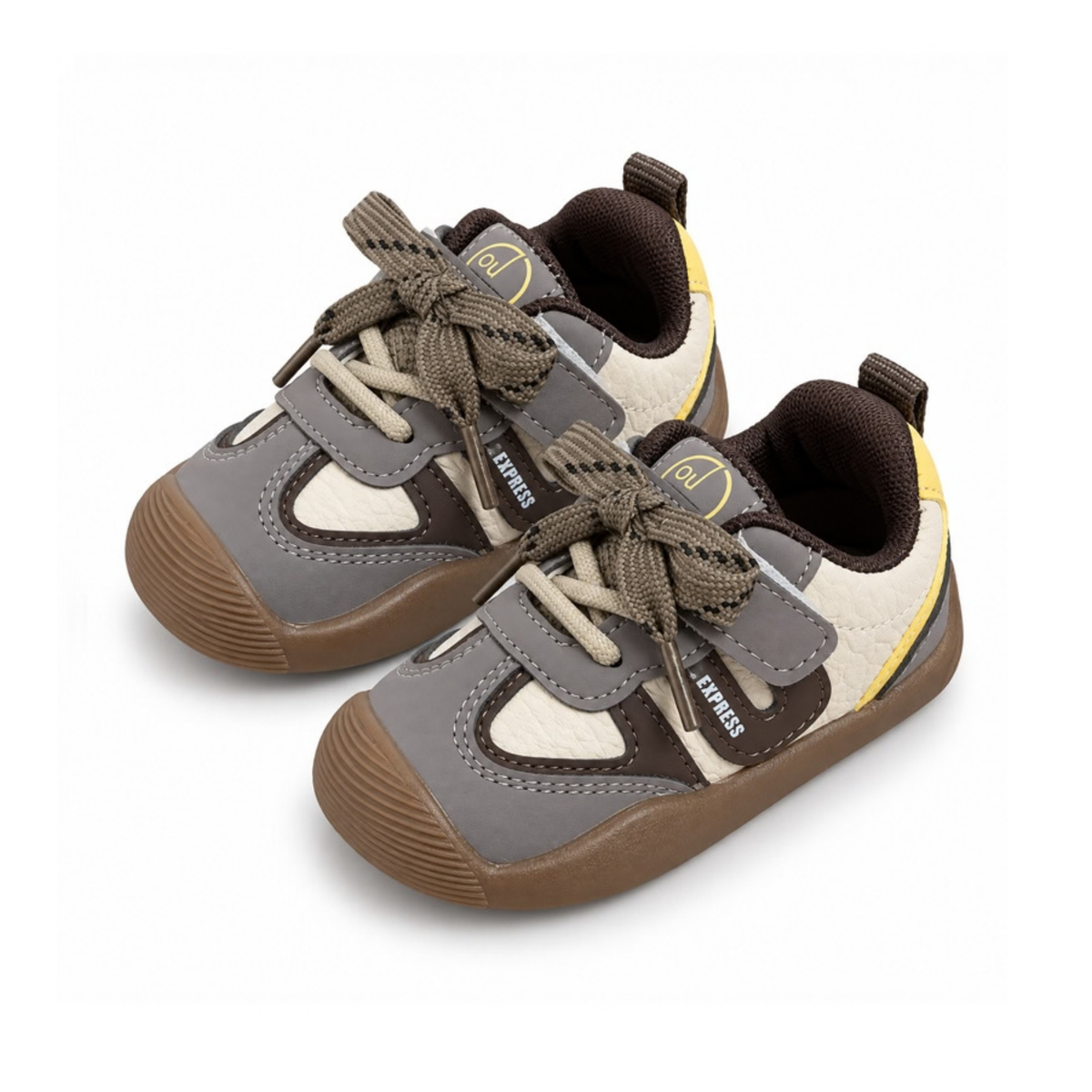 Robins Kids Casual Sneakers with Flexible Non-Slip Rubber Sole - 3 Colors