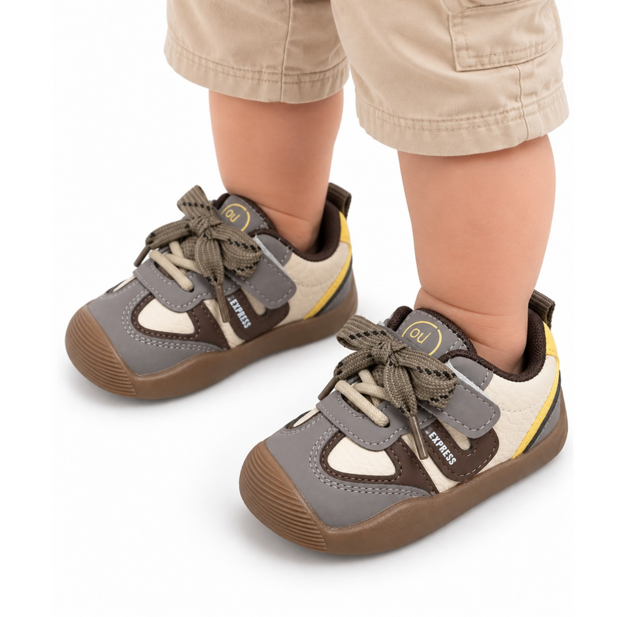 Robins Kids Casual Sneakers with Flexible Non-Slip Rubber Sole - 3 Colors