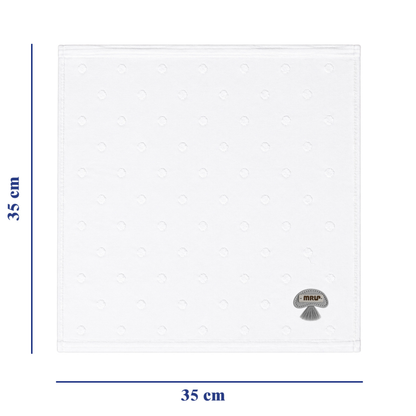 Robins Embossed Dot Face Towel – 35 × 35 cm